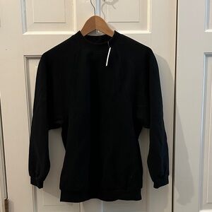 Woman’s xxs black cotton oversized top NWT SMOKE FREE AND TED FREE HOME